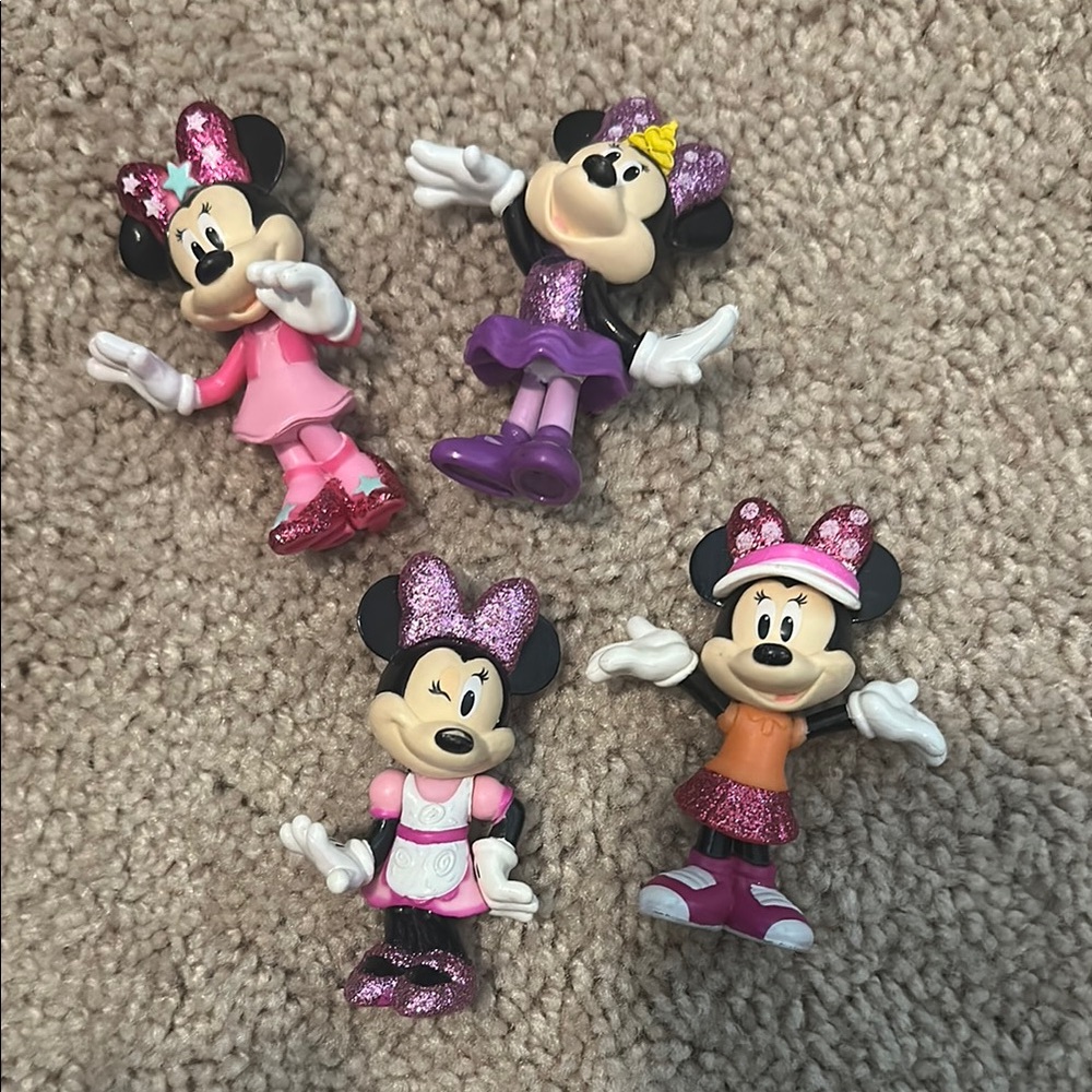 Disney Minnie Mouse Action Figure Set - Pink, Purple, Orange